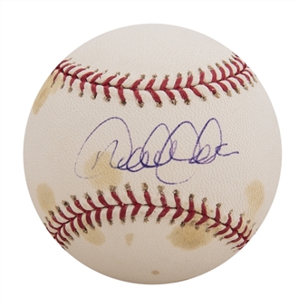 Derek Jeter Single Signed OML Selig Baseball (Steiner & MLB Authenticated)